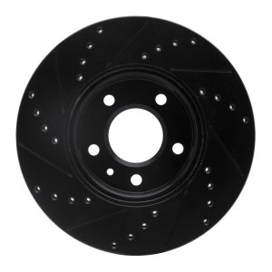 Buick LaCrosse Brake Rotor (1) - Front Right - R1 Concepts - Drilled & Slotted - Black - `11-`25 Buick LaCrosse Brake Rotor (1) - Front Right - R1 Concepts - Drilled & Slotted - Black - `11-`25
